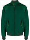 Baracuta Classic Bomber Jacket With Zip Closure In Green