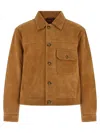 Baracuta Roughout Button-up Pocket Jacket In Brown