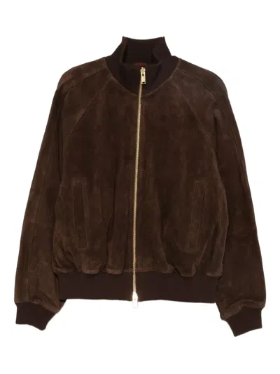 BARACUTA BARACUTA ROUGHOUT SUEDE TRACK JACKET