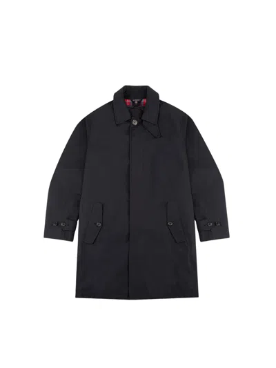 Baracuta Short-cut Heritage Black Trench Coat With Tartan Lining