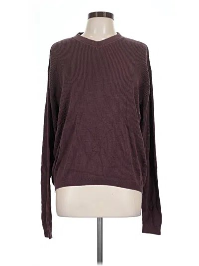 Pre-owned Baracuta Silk Pullover Sweater In Burgundy