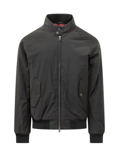 Baracuta Style G9 Alto Neck Jacket With Mini Detail In Dark Navy