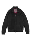 Baracuta Suede Bomber Jacket In Black
