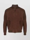 Baracuta Suede Bomber Jacket Side Pockets In Multi