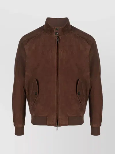 Baracuta Suede Bomber Jacket Side Pockets