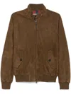 Baracuta Suede Jacket In 褐色