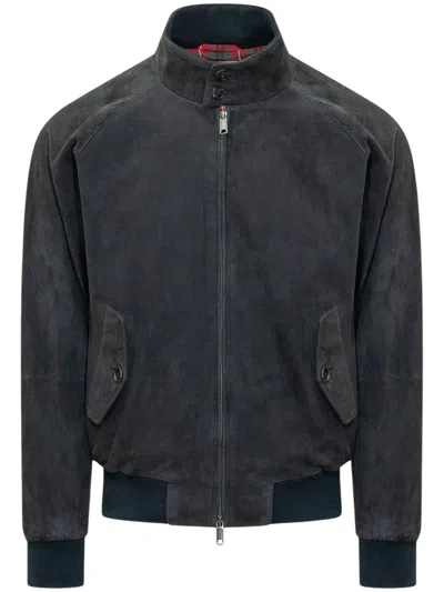 Baracuta Suede Jacket In Blue
