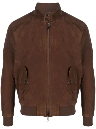 Baracuta Suede Jacket In Brown