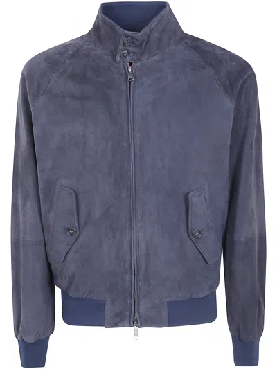 Baracuta Suede Jacket "g9" In Blue