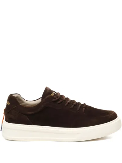 Baracuta Suede Lace-up Sneakers In Brown