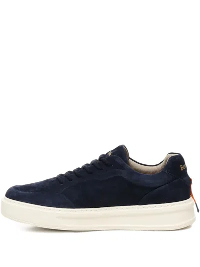 Baracuta Suede Leather Sneakers In Blue