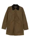 Baracuta The Original Barbour Tartan Corduroy Collar Coat In Brown