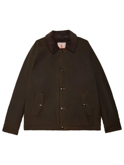 Baracuta Waxed Deck Jacket In Brown