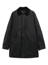 Baracuta X Barbour Corduroy-collar Coat In Blue