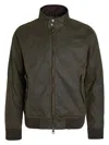 Baracuta Unisex Waxed Jacket With High Collar And Pockets In Black