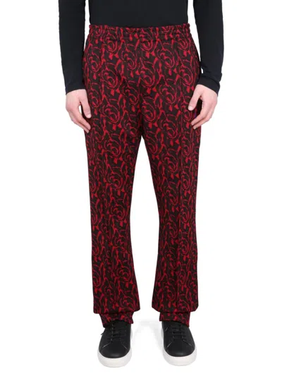 BARACUTA X NEEDLES RED PANTS WITH LOGO AND PATTERN