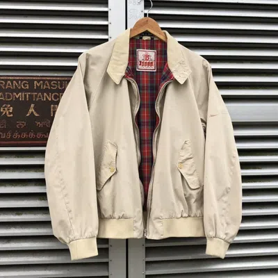 Pre-owned Baracuta X Vintage Baracuta Zip-up Bomber Jacket Made In England In Brown