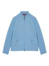 Baracuta Zip-front Plaid-lined Jacket In Blue