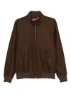 Baracuta Zip-up Bomber Jacket In Brown