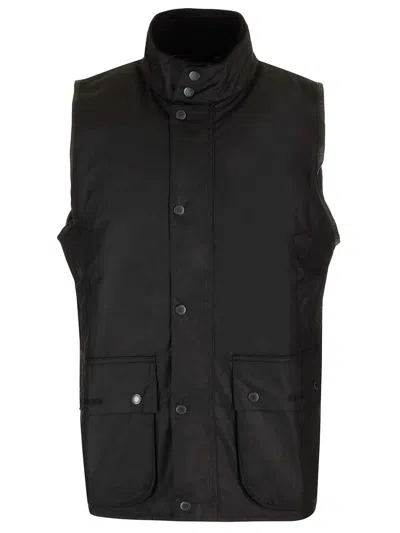 Baracuta X Barbour Oversized Waxed Vest Jackets Black