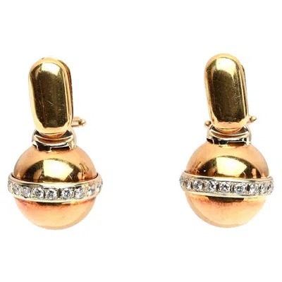 Pre-owned Baraka Gold And Diamond Earrings In Multi