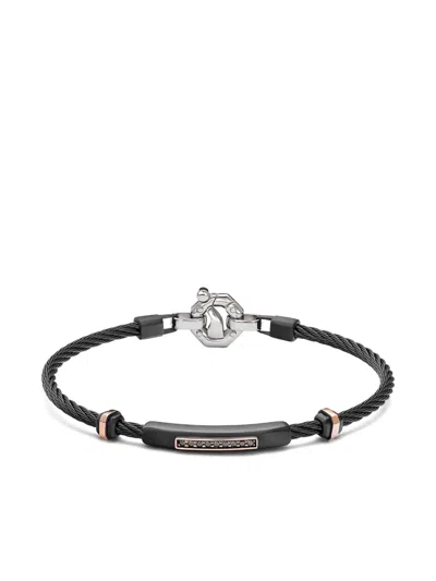 Baraka Rose-gold Black-diamond Bracelet