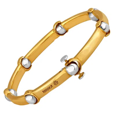 Pre-owned Baraka Two Color Gold Bracelet In Multi