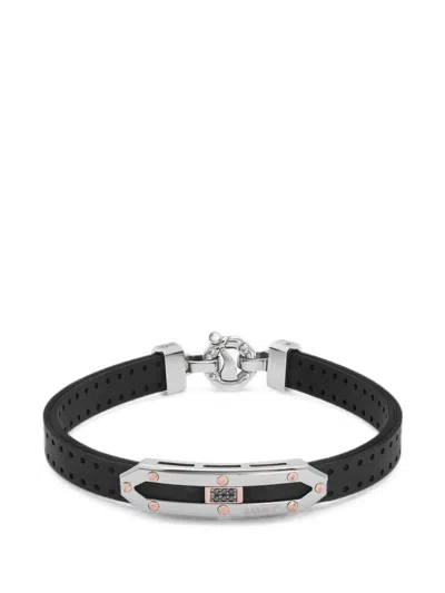 Baraka Vortex Black Diamond Bracelet In Silver