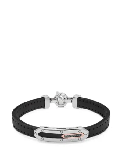 Baraka Vortex Black Diamond Bracelet In Silver