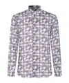 Barba Napoli Long-sleeve Linen Shirt In Gray