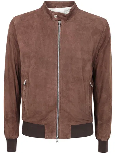 Barba Napoli Barba Biker Sport Jacket Clothing In Brown
