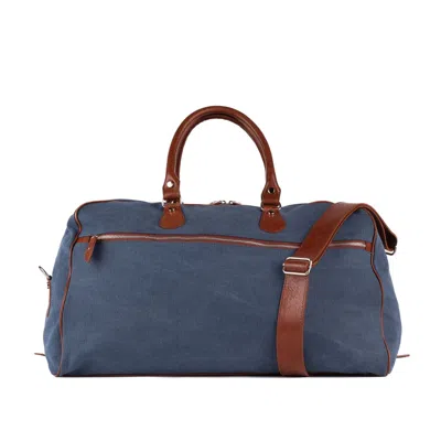 Barba Blue Cotton Canvas Duffel Bag