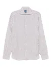 Barba Napoli Barba Brown And White Striped Shirt In White