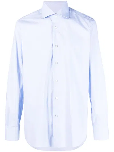 BARBA NAPOLI BUTTON-UP STRETCH-COTTON SHIRT