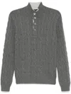 Barba Napoli Cable-knit Sweater In 灰色
