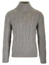 BARBA BARBA CABLE KNITTED TURTLENECK JUMPER