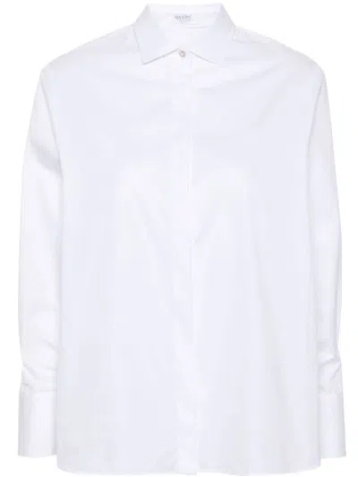 Barba Cotton Poplin Shirt In 白色