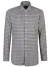 Barba Napoli Fine-check Cotton Flannel Shirt In White