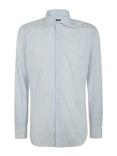 Barba Cotton Shirt In Blue