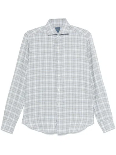 Barba Napoli Checked Shirt In White