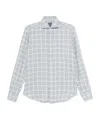 Barba Napoli Checkered Shirt In White
