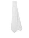 Barba Napoli Barba Textured Light Grey Tie With Pointed Tip In White