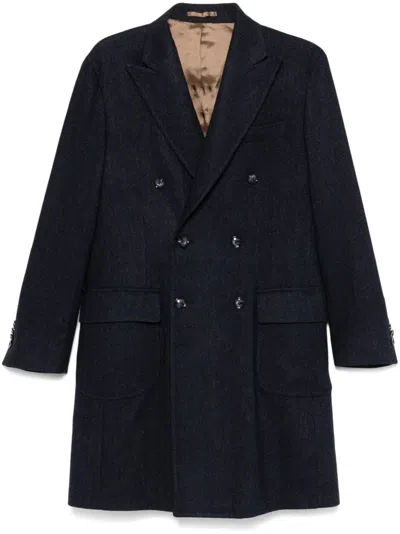 Barba Napoli Clang Coat In Blue