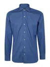 Barba Napoli Classic Denim Shirt In Blue