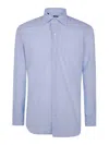 Barba Napoli Barba Classic Honeycomb Weft Shirt Clothing In Blue
