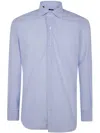 Barba Napoli Barba Classic Honeycomb Weft Shirt Clothing In Blue