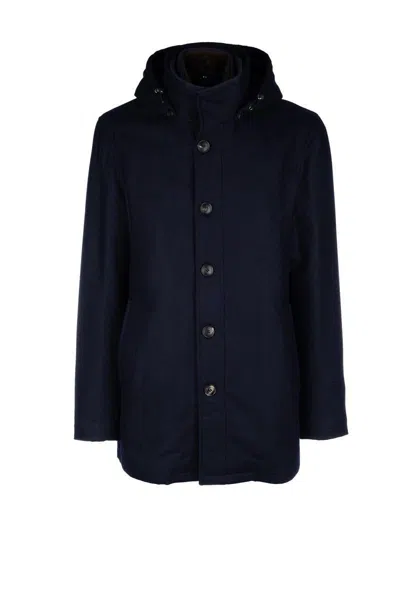 Barba Napoli Wool Jacket In Blue