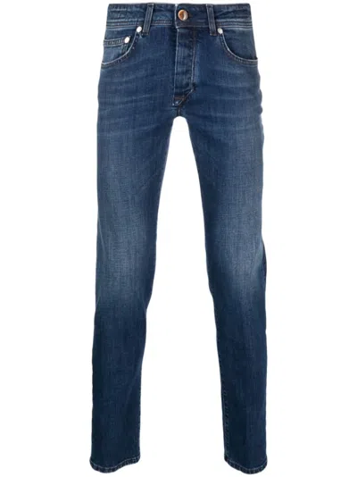 Barba Napoli Comfort-fit Stretch Jeans With Classic Five-pocket Design In Blue