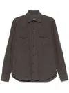 Barba Napoli Corduroy Shirt In Grey