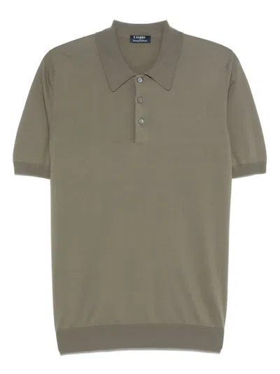 Barba Napoli Cotton Polo Shirt In Green